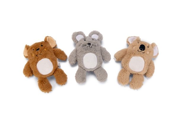 Hundespielzeug Plüsch Maus, Bär und Koala