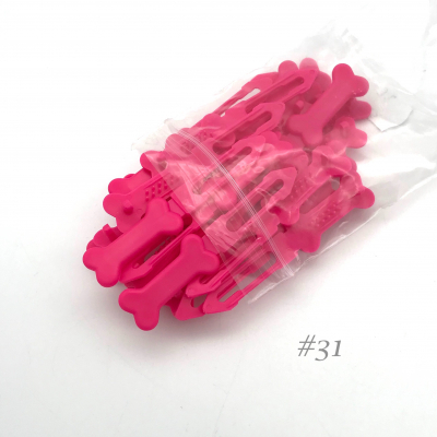 Auer Haarspangen Knochen neon pink 3,5 cm