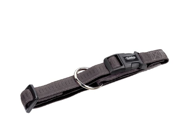 Nobby Halsband Soft Grip Dunkelgrau - schwarz L: 50 - 65 cm B: 25 mm