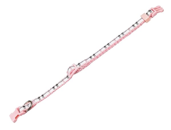 Nobby Halsband Tartan rosa L: 20 - 30 cm B: 10 mm