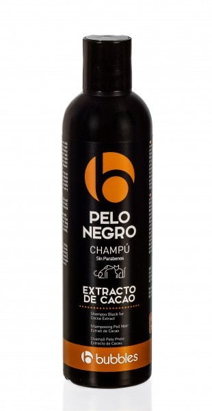 Bubbles® Hundeshampoo "Pelo negro" mit Kakao Extrakt für dunkles Fell 250 ml