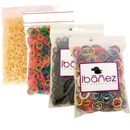 Ibanez® Latex Haarbänder Haargummis (1000 Stk.) beige